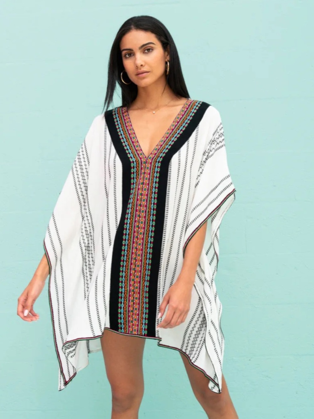 Pitusa Mini Thobe Cover Up Dress Coastal Beach Resortwear One Size READ